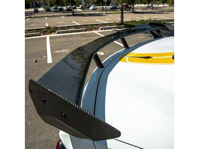 High Wing Rear Spolier; Carbon Fiber (20-25 Corvette C8)