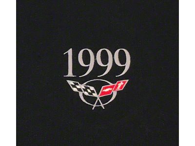 Hood Liner Insert with 1999 Monogramed; Red (1999 Corvette C5)
