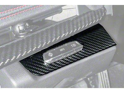 HUD Headlight Switch Button Panel Cover; Carbon Fiber (20-25 Corvette C8)