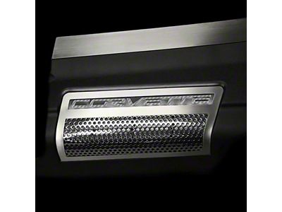 Illuminated Engine Shroud Side Inserts; Perforated Stainless; White LED (09-13 Corvette C6 ZR1)