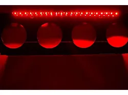 Illuminated Exhaust Filler Panel; Black; Red LED (14-19 Corvette C7 w/ NPP Dual Mode Exhaust)