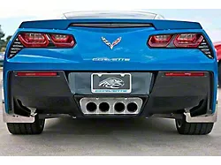 Illuminated Exhaust Filler Panel; Perforated Stainless; Red LED (14-19 Corvette C7 w/o NPP Dual Mode Exhaust, Excluding Z06)