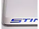 Illuminated License Plate Frame with Stingray Lettering; Blue Inlay (Universal; Some Adaptation May Be Required)