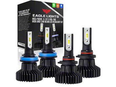 Infinity Beam LED Headlight Bulb Combo; High and Low Beam; H11/H8/H9 and HB3/9005 (97-04 Corvette C5)