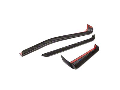 Interior Dash Trim Covers; Carbon Fiber (20-25 Corvette C8)