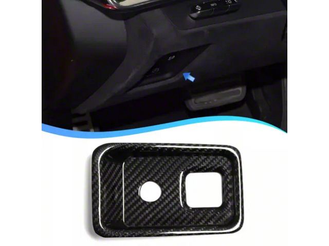 Interior Parking Brake Trim Cover; Carbon Fiber (20-24 Corvette C8)