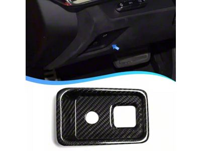 Interior Parking Brake Trim Cover; Carbon Fiber (20-24 Corvette C8)