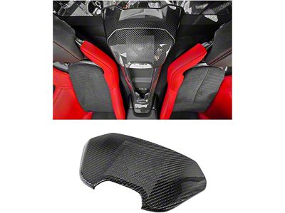 Interior Waterfall Lower Speaker Grille Trim Cover; Carbon Fiber (20-25 Corvette C8)