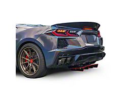 Jesky VR5 Rear Diffuser; Gloss Black Vinyl (20-25 Corvette C8, Excluding Z06)