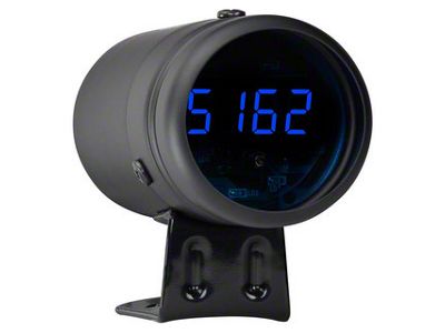 LED Digital Tachometer and Shift Light; Black and Blue (Universal; Some Adaptation May Be Required)
