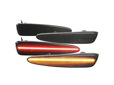 LED Side Marker Lights; Smoked (05-13 Corvette C6)