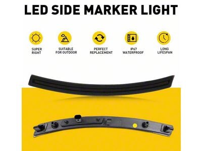 LED Side Markers; Smoked (14-19 Corvette C7)