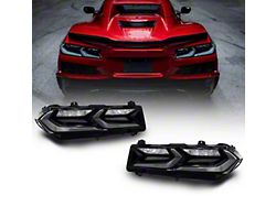 LED Tail Lights; Black Housing; Smoked Lens (20-26 Corvette C8)