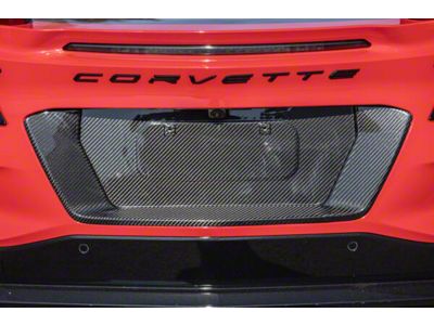 License Plate Frame Backing; Carbon Fiber (23-25 Corvette C8 E-Ray, Z06)