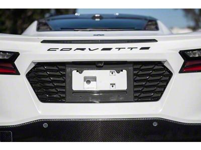License Plate Frame Backing; Carbon Flash Metallic (20-25 Corvette C8 Stingray)