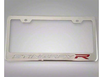 License Plate Frame with Stingray R Lettering (20-25 Corvette C8)