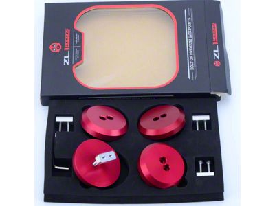 Lift Pads; Red (97-24 Corvette C5, C6, C7 & C8)