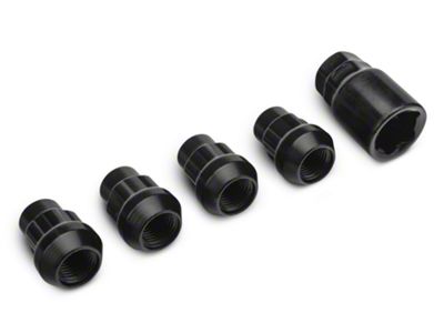 Locks with Key for Black Acorn Lug Nuts; 14mm x 1.5 (20-25 Corvette C8)