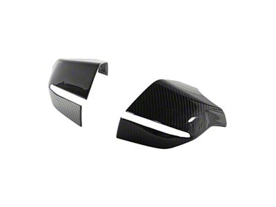 Lower Mirror Base Covers; Carbon Fiber (20-25 Corvette C8 Stingray)