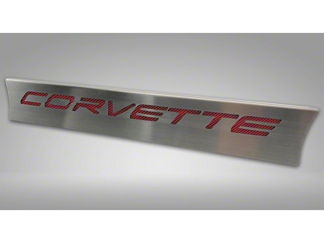Corvette Rear Window Graphics Corvette Lower Rear Window Accent with Corvette Lettering; Red Carbon ...
