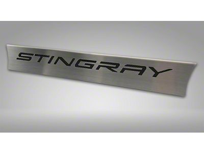 Lower Rear Window Accent with Stingray Lettering; Black Carbon Fiber Inlay (20-25 Corvette C8 Coupe)