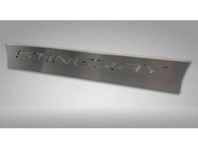 Lower Rear Window Accent with Stingray Lettering; White Carbon Fiber Inlay (20-25 Corvette C8 Coupe)