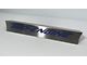 Lower Rear Window Frame with Mid Engine Logo Inlay; Stainless Steel; Blue Carbon Fiber (20-24 Corvette C8 Coupe)