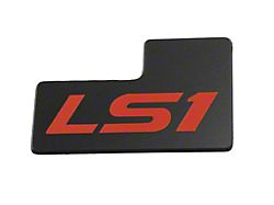 LS1 Throttle Body ID Plate; Black/Red (97-04 Corvette C5, Excluding Z06)