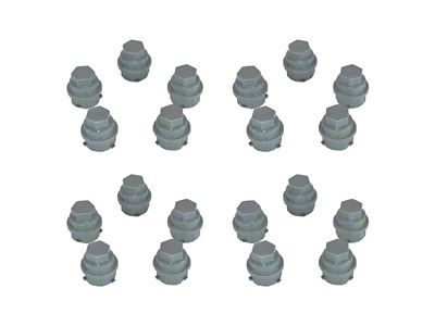 Lug Nut Caps; Gray (01-02 Corvette C5)