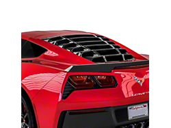 LV Style Rear Window Louvers; Matte Black (14-19 Corvette C7)