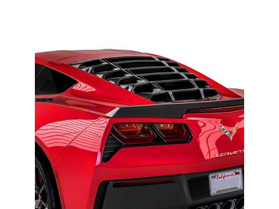 LV Style Rear Window Louvers; Matte Black (14-19 Corvette C7)