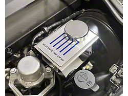 Master Cylinder Cover with Corvette Top Plate; Black Carbon Fiber; Polished (14-19 Corvette C7 w/ Manual Transmission)