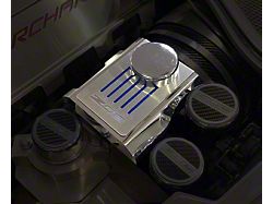 Master Cylinder Cover with Z06 Top Plate; Black Carbon Fiber; Polished (14-19 Corvette C7 w/ Manual Transmission)