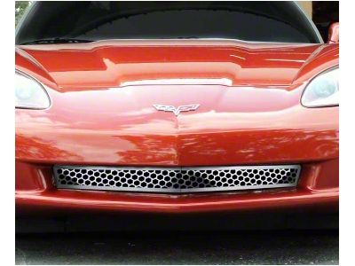 Matrix Style Lower Grille; Stainless Steel (05-13 Corvette C6 Base)