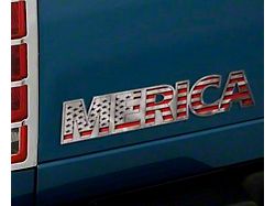 MERICA Stainless Emblem; Polished (Universal; Some Adaptation May Be Required)