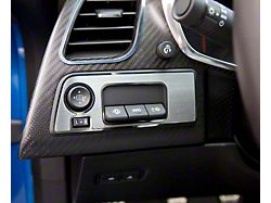 Mirror Control/HUD Trim Plate; Brushed Stainless Steel (14-19 Corvette C7 Convertible)