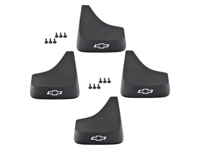 Mud Flaps with Bowtie Logo; Front and Rear (97-04 Corvette C5)