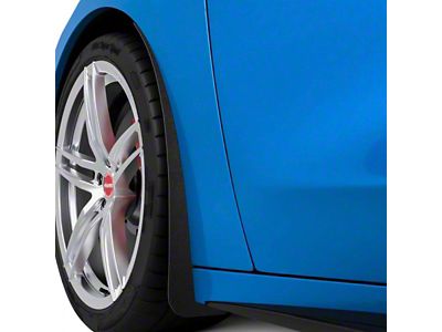 Mud Flaps; Front; Gloss Black Vinyl (20-24 Corvette C8)