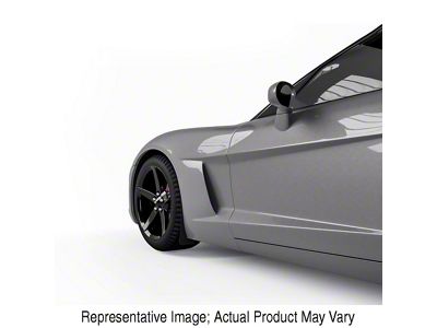 Mud Flaps; Front; Gloss Black Vinyl (05-13 Corvette C6)