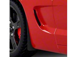 Mud Flaps; Front; Gloss Carbon Fiber Vinyl (97-04 Corvette C5)