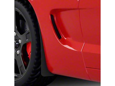 Mud Flaps; Front; Gloss Carbon Fiber Vinyl (97-04 Corvette C5)