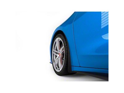 Mud Flaps; Front; Gloss Carbon Fiber Vinyl (20-24 Corvette C8)