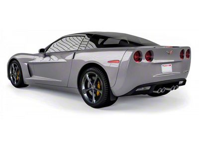 Mud Flaps; Front and Rear; Satin Black Ice Vinyl (05-13 Corvette C6)