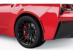 Mud Flaps; Rear; Carbon Flash Metallic Vinyl (14-19 Corvette C7)