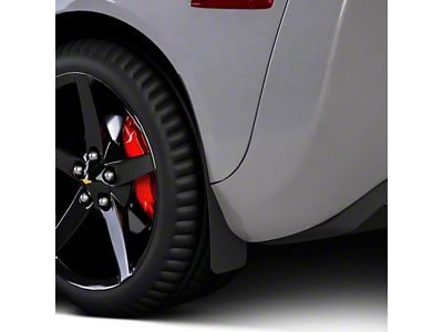 Mud Flaps; Rear; Matte Black Vinyl (05-13 Corvette C6)