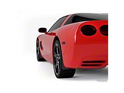 Mud Flaps; Front and Rear; Satin Black Vinyl (97-04 Corvette C5)