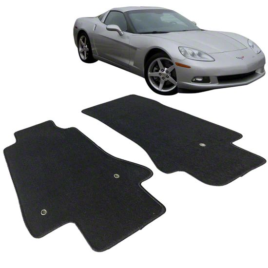 Corvette Nylon Floor Mats; Black (0513 Corvette C6) Free Shipping