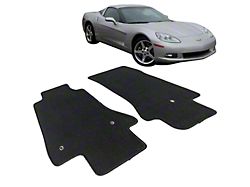 Nylon Floor Mats; Black (05-13 Corvette C6)