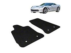 Nylon Floor Mats; Black (14-19 Corvette C7)