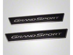 Outer Door Sills with Grand Sport Lettering; Carbon Fiber and Polished (10-13 Corvette C6 Grand Sport)